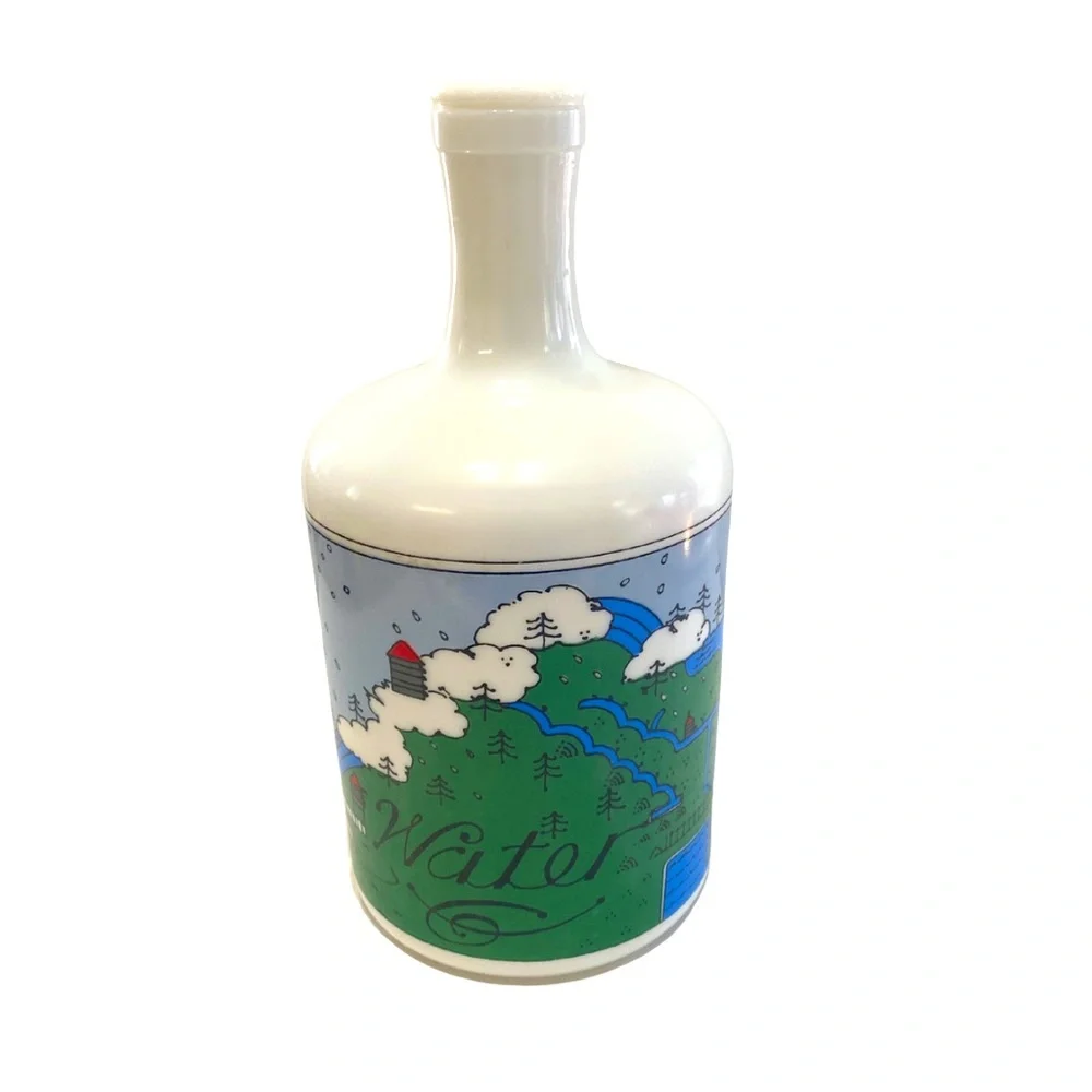 Lillian Vernon 1983 White Milk Glass Water Bottle Vintage - Picture 2 of 5